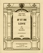 If It Be Love